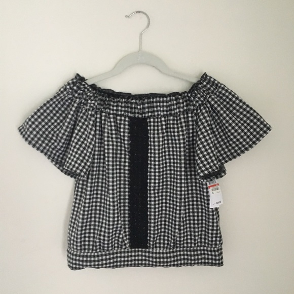Macy's Tops - NWT Macy’s Gingham Off the Shoulder Top